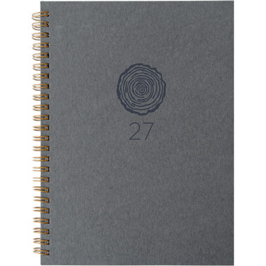 BIELLA Agenda Dispo Term 2027 808592270027U 1S/2P gris foncé 14.5x20.5cm
