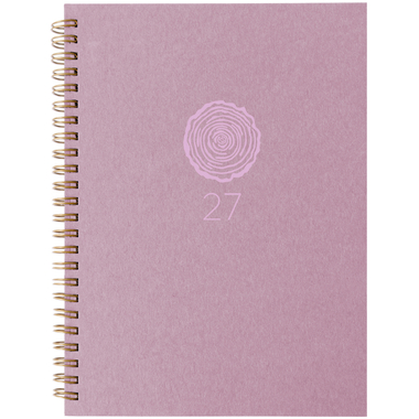 BIELLA Agenda Memento Natural 2027 858692400027U 1S/2P rose 10.1x14.2cm
