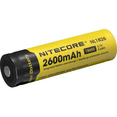 Nitecore Batterie NL1826 Li-Ion Typ 18650 2600 mAh, 1 Pièce/s