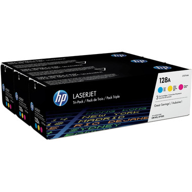 HP Toner Tri-Pack 128A CMY CF371AM Color LJ Pro CM1415 1300 S.