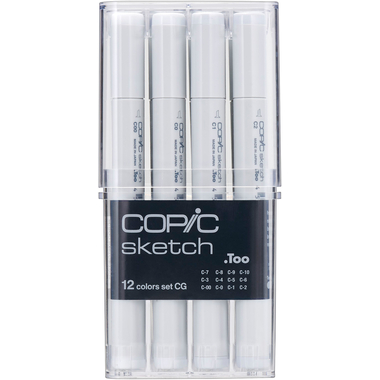 COPIC Marker Sketch 21075151 grey-Set CG, 12 pz.