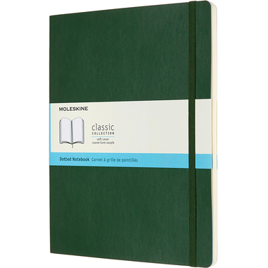 MOLESKINE Carnet XL SC 25x19cm 600080 pointé, vert, 192 pages