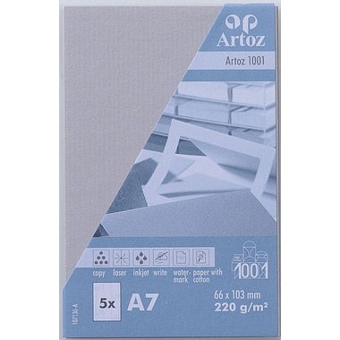 ARTOZ Biglietti da visita 1001 A7 107136142 220g, grigio chiaro 5 fogli
