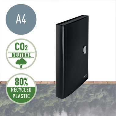 LEITZ Projektmappe Recycle A4 4624-00-95 schwarz, PP 5 Fächer