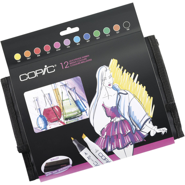 COPIC Marker Classic 20075732 Wallet Leuchtende, 12 Stück