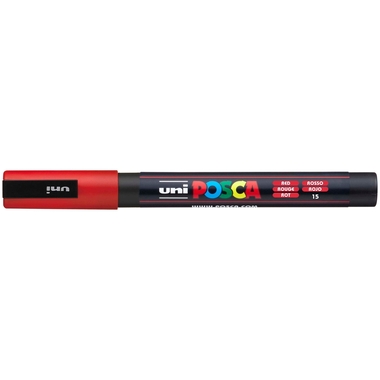 POSCA Marker 0.9-1.3mm PC-3M RED rot, Rundspitze