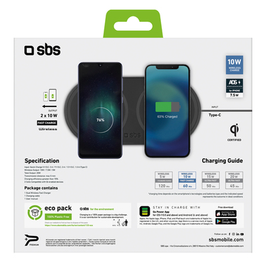 Basetta wireless per smartphone e AirPods