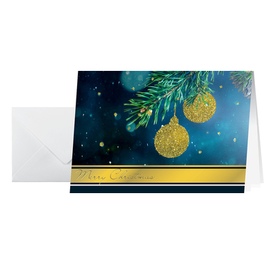 SIGEL Weihnachtskarte &Couvert A6/C6 DS065 220+100g, Glitter 10+10 Stück
