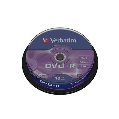 Verbatim DVD+R 4.7 GB, tour (10 Pièce/s)