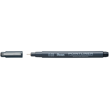 PENTEL Fineliner Pigment 0.03 mm S20P-03A POINTLINER, noir