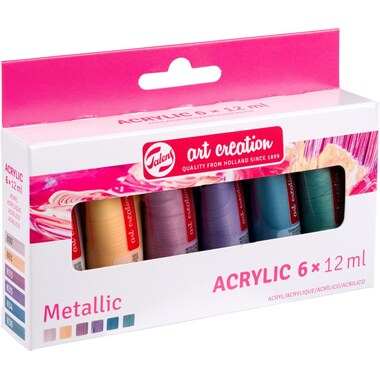 TALENS Peinture acrylique 6x12ml 9021861M Metallic
