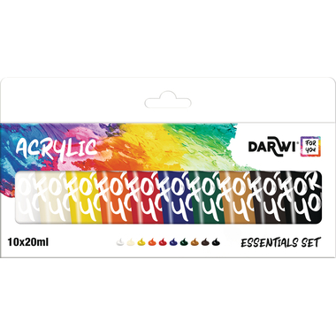 DARWI Peinture acrylique 20ml DF5150010K01C Kit 10 pièces
