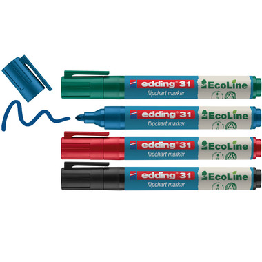 EDDING Flipchart Marker 31 1,5-3mm 31-E4 4 pz., astuccio