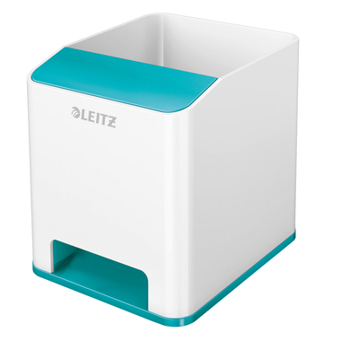 LEITZ Sound Stifteköcher WOW 5363-10-51 weiss/eisblau