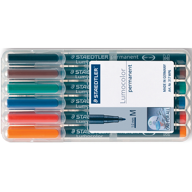 STAEDTLER Lumocolor permanent M 317-WP6 6 Farben ass.