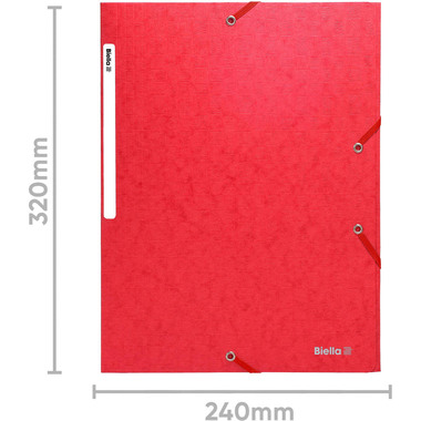BIELLA Dossier ferm. Élastique A4 17840045U rouge, 590gm2 220 flls.