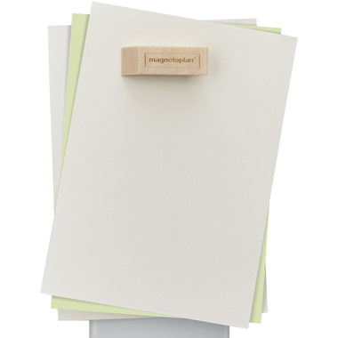 MAGNETOPLAN Design Magnet 4 Stück 1665249 Wood Series, Birke 60x20x13mm