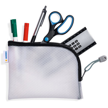 HERMA Reissverschlusstasche A6 20023 schwarz, 19x14cm