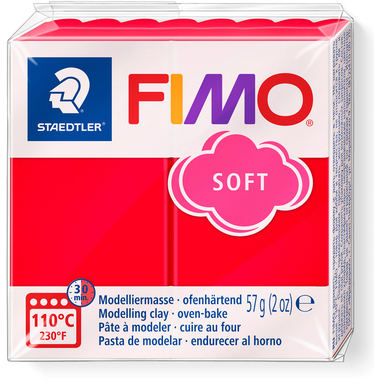 FIMO Plastilina Soft 57g 8020-24 rosso