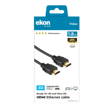 Câble HDMI 2.0 plaqué or | Ekon