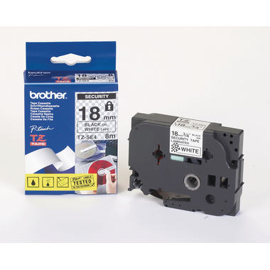 PTOUCH Ruban de securité noir/blanc TZe-SE4 pour PT-200,300,500 18mm