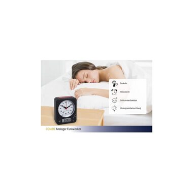 TFA Dostmann Funkwecker Combo Gelb/Schwarz