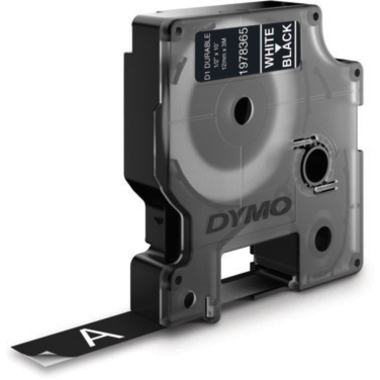 DYMO D1 Vinyl Band 12mmx3m 1978365 weiss/schwarz
