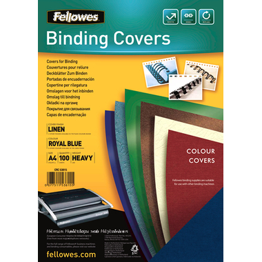 FELLOWES Leinenstruktur Cover A4 5381502 blau 100 Stück
