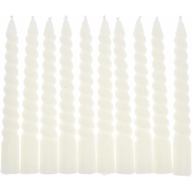 RICO DESIGN Candele a spirale 10cm 400109 ecru 10 pezzi
