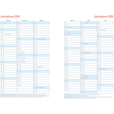 HEYE Familienagenda H. Heine 2026 22347+26 1W/2S DE 11.5x16.3cm