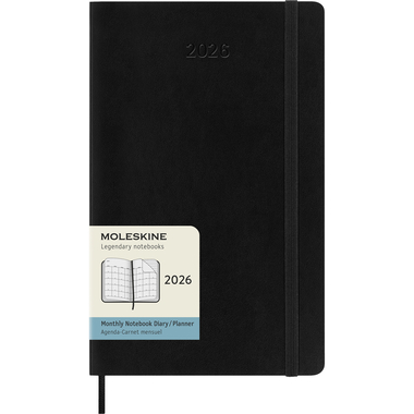 MOLESKINE Agenda Classic Large 2026 DSB12MN3Y26 1M/2S schwarz SC 13x21cm