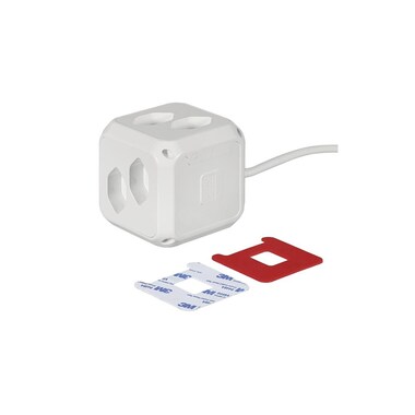 STEFFEN Cubo multipresa CUBE 8x T13 + 1x USB-C PD 18 W, Bianco