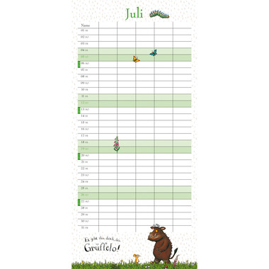 HEYE Planificateur Grüffelo 2026 23444+26 1M/1P AL 5 colonnes 21x45cm