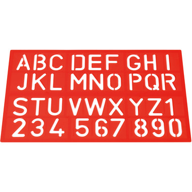 WESTCOTT Chablon 50cm E-10600 00 A-Z, 0-9 bleu/rouge/vert