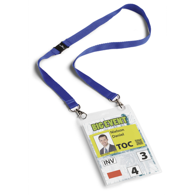 DURABLE Event-Badge A6 852507 blu 10 pcs.