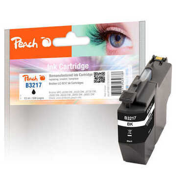 Peach Ink Cartridge black, compatible with Brother LC-3217BK