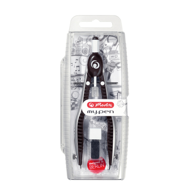 HERLITZ Compas my.pen 11122322 noir/gris, Blister