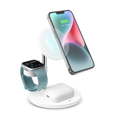 3-in-1 magnetic wireless charger for Apple and Samsung | SBS