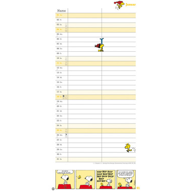 HEYE Planifica. pour 2 Peanuts 2026 21302+26 1M/1P AL 2 colonnes 16x34.7cm
