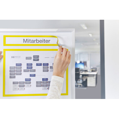 MAGNETOPLAN Magnetrahmen magnetofix 1131802 gelb, Topsign 319x52mm 5 Stk.