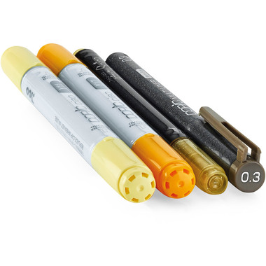COPIC Marker Ciao 22075642 Doodle Pack Yellow, 4 pz.