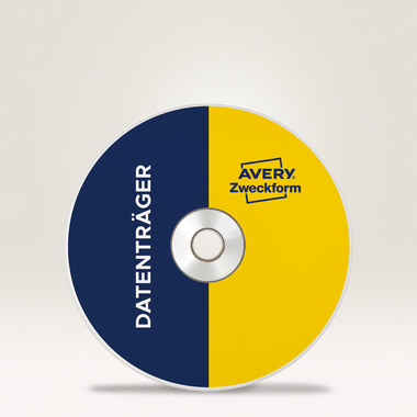 AVERY ZWECKFORM CD-Etiketten Classic 117mm L6043-100 ILK A4, weiss 100Bl./2St.