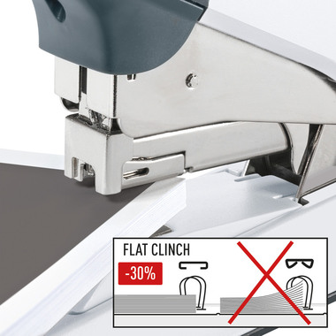 LEITZ Agrafeuse à plat 5552 55520084 gris clair 2-60 feuilles