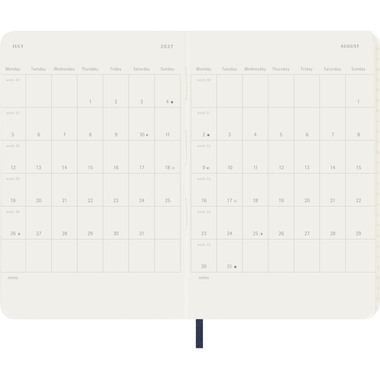 MOLESKINE Agenda Classic Pocket 2027 DSB2012DC2Y27 1T/1S saphir SC 9x14cm