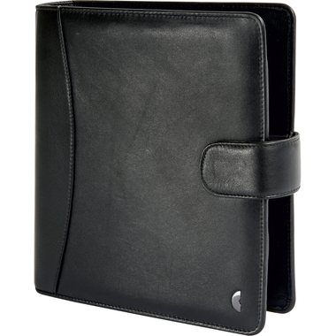 CHRONOPLAN Ringbuch Compact Standard 50172Z.26 Vollrindleder schwarz A5