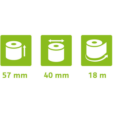 EXACOMPTA Rouleau papier ther. 20pcs. 40761E 57x40mmx18m
