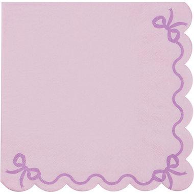PARTYDECO Servietten Rüschen 33x33cm SP33-87-014 lila 12 Stück