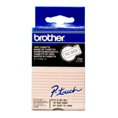 PTOUCH Nastro, plastific. blu/bianco TC-203 PT-3000 12 mm