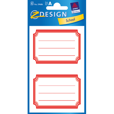 Z-DESIGN Sticker School 59686 Motivo 6 pezzi