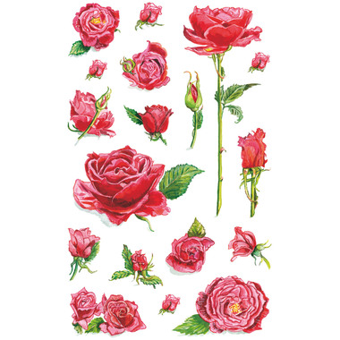 Z-DESIGN Sticker Creative 54337 Rosen 42 Stück/3 Blatt